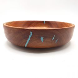 Eucalyptus Bowl with Turquoise  MORE INFO